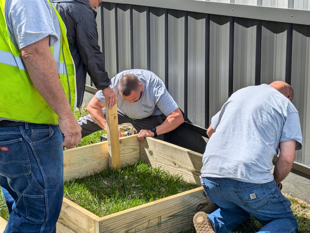 The City of Owensboro Public Works building raised garden beds that are accessible to all of our participants